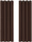 Deconovo Cortinas de Dormitorio Opacas para Interiores, 2 Piezas, 138 cm de Alto, Cortinas térmicas aislantes Lisas con Ojales, 132 x 138 cm (Ancho x Alto), Chocolate