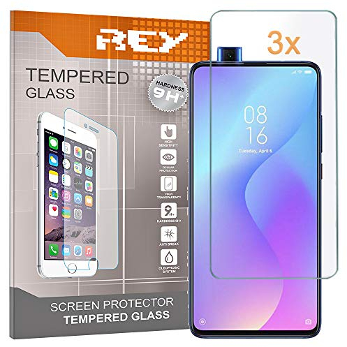 Pack 3X Bildschirmschutz aus gehärtetem Glas für XIAOMI MI 9T - MI 9T PRO - Mi9T - REDMI K20 - REDMI K20 PRO, Schutzfolie, Displayschutzfolie 9H+ Härte, Anti-Kratzen-Öl-Bläschen
