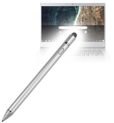 BoxWave Stylus Pen for Acer Chromebook 514 with Touchscreen (Stylus Pen by BoxWave) - AccuPoint Active Stylus, Electronic Stylus with Ultra Fine Tip - Metallic Silver