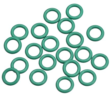 sourcing map 20St Fluorkautschuk O-Ringe FKM Dichtung für Maschinen Rohrleitung 8mm AD 5mm ID 1,5mm Breite Grün