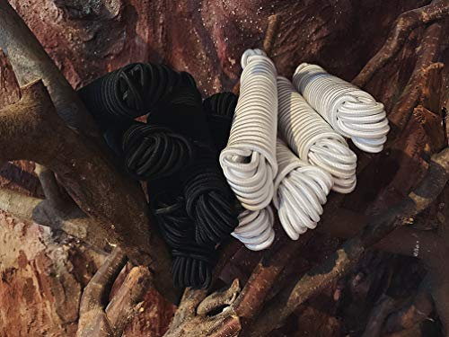 Machermann Gummischnur Expanderseil Gummiseil Gummileine Planenseil Spanner Seil Plan Seil Kordel Spanner Gummikordel Spannseil Kordel Leine (Schwarz, 4 mm)