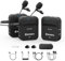 Moman Wireless Lavalier Microphone C1X, 2.4G Lapel Mic System for Camera DSLR Camcorder Canon Sony Nikon 200m Transmission, Radio Microphones Compatible for iPhone/Andorid Mobilephone Laptop Tablet