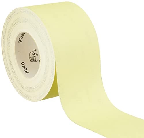 Mirka Yellow Schleifpapier Schleifrolle / 93mm x 50m / P80 /Schleifen von Hartholz, Weichholz, Farbe, Spachtel, Kunststoff / 1 Rolle