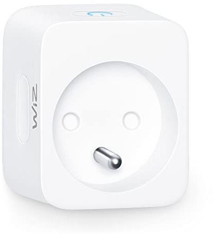 WiZ - Enchufe inteligente Smart Plug, Control inteligente mediante aplicación/voz a través de App, compatible con Alexa y Google Home