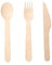 300 Cubiertos desechables de madera. Biodegradables y compostables. 100 x tenedores, cuchillos y cucharas de 165 mm.