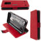 caseroxx Bookstyle Handytasche für Cubot King Kong 7 in rot – Klapphülle aus Kunstleder mit Kreditkartenfächern, Magnetverschluss, Standfunktion & Rundumschutz für Display und Gehäuse