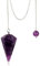 Sieben Chakra-Perlen und Pendel, natürliche Edelsteine, für Meditations-Yoga-Wahrsagung (7ml-Amethyst)