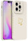 AICase Coque en Silicone pour iPhone 14 Pro Fine Anti-Rayures Doux au Toucher Protection individuelle pour Chaque Objectif d'appareil Photo Coque en Caoutchouc pour iPhone 14 Pro 6,1(Blanc Floral)