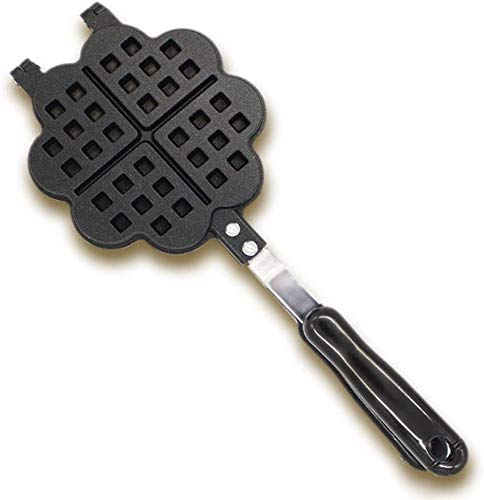 Waffeleisen Brotbackautomat Waffel Eisen -Kopie Guss Alluminium Waffelhersteller Ideales Küchenwerkzeug, Quadrat (Color : A)
