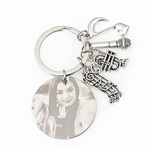 Wanapix | Porte-clés Photo Personnalisé | La Musique| Porte-clef Gravé avec Photo | Cadeau Original | Acier Inoxydable | Porte-clés Gravé pour les Musiciens