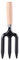 Garronda Mini Fourche Bêche de Jardin Fourche 3 Dents en Métal et Manche en Bois GD-0005 (Fourchette de Jardin : Noir)