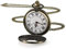 Yaomiao Halloween Vintage Taschenuhr für Herren Glatt Quarz Taschenuhr mit Kette Antik Kettenuhr mit Römisch Ziffern für Papa Damen Weihnachten Geburtstag (Bronze Abdeckung, Weißes Zifferblatt)