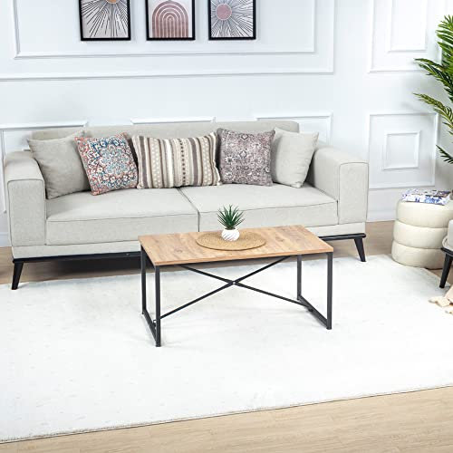 Surya Pomer Wohnzimmer Teppich modern – Abstrakt Design in Marmor Optik für Wohnzimmer 200x275 cm, Esszimmer, Schlafzimmer - Marmor Teppich groß, weicher Teppich Kurzflor in Creme