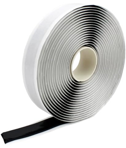 YankMooM Black Butyl Seal Tape,5M /16.4Ft Waterproof Butyl Rubber Tape 20mm Wide 3mmThick for RV Repair Window Door Windshield Boat Sealing