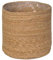 SMPLY. Macetero Semirígido Redondo Cesta Mimbre Ideal para Macetas o Tiestos Válida para Interiores o Terrazas Cubremacetas De Yute Natural (Natural, 34 x 32 cm)