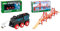 BRIO 33599 - Akku Lok mit Mini USB, bunt & 33683000 - Hängebrücke