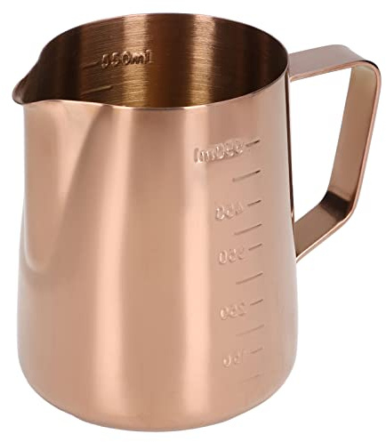 Pot Pichet à mousser le lait en acier inoxydable doré rose 550 ml