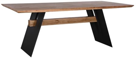 Riess Ambiente Design Esstisch Grand Oak - 240cm - Natur schwarz - Wildeiche Massivholz Esszimmertisch Küchentisch Holztisch