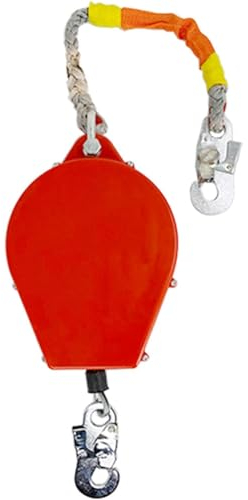 YYingYYue Absturzsicherung Ausziehbar, Absturzsicherung Für Luftarbeit, Höhensicherung Mit Seil Und Stahlhaken, Absturzsicherung, Automatische Verriegelung,10m
