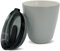 HUSKEE 8oz Stainless Steel Coffee Cup - Reusable, Stackable & Insulated Cup with Lid - No Spill Ceramic-Lined Travel Cups for Hot Drinks, Gift for Coffee Lovers & On-The-Go - Slate