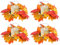 Thanksgiving Herbst Kerzenkranz Kerzenringe für Stabkerzen,Kränze Künstliche Ahornblatt Kerzengirlande Adventsgesteck,Herbst Kerzenringe Kränze Herbst Kerze Ringe für Haustür Tischdekoration (4 B)