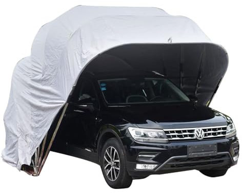 Autoüberdachung, tragbare Garage, einziehbare Carport-Überdachung, tragbarer Carport, robuster, extragroßer Autogaragenunterstand für Auto, LKW, Boot