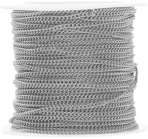 KONTONTY 1 Rolle Kupferkette Selber Machen Diy-halskette Silberne Halskettenkette Silberne Kreuzketten Gesichtsschablonen Schmuck Stecker Schmuckmaterial Schmuckzubehör Selber Machen Silver