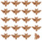 CHGCRAFT 20 Stück Vintage Biene Brosche Anstecknadel Honigbiene Brosche Pin Legierung Pins Set Pin Mantel Shirt Anzug Kragen Zubehör für Rucksack Kleidung Abzeichen, Hell Gold, 26×17.5mm