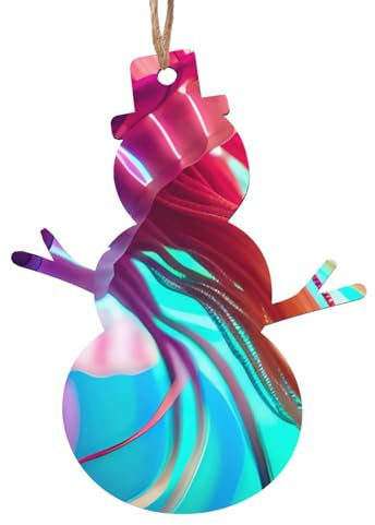 Weihnachtsschmuck-Kollektion aus Holz, mit bunten Quallen, festliche Weihnachtsbaumdekoration