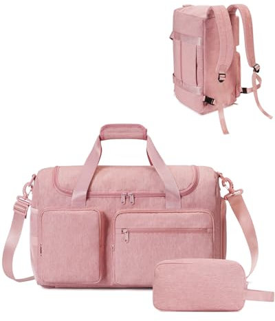 Sportsnew Reisetaschen für Damen und Herren 27L Handgepäck mit Wetbag und Kulturbeutel Wochenend-Übernachtungstasche mit Schuhfach Sporttasche Geeignet für Reisen Sport Fitness Schwimmen und Camping