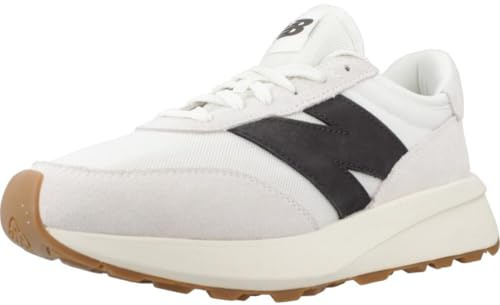 New Balance Unisex 370 Sneaker, Sea Salt/Black Cement, 42.5 EU