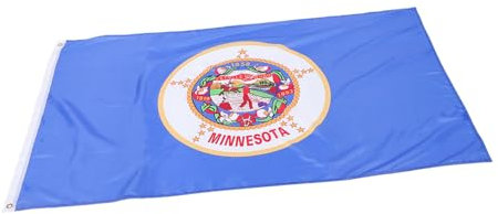 PHENOFICE Große Minnesota-flagge Usa-staat Dekorative Outdoor-flagge Polyester Leuchtende Farben Für Gartenveranstaltungen