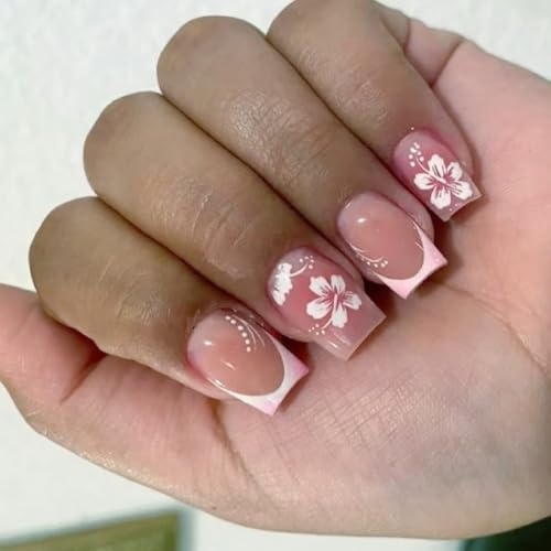Square Press On Nails Designs Gefälschte Nägel Kleben In 12 Größen 24 Stcs Französische Tipps Für DIYS Dekorationen Acrylklesum Nagel Für Frauen Klar
