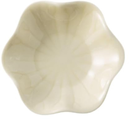 LCSVCCXA Ceramic Trinket Tray, Kitchen Cutlery Holder, Decorative Plate, Coffee Spoon Holder for Friends, Girl, Yellow