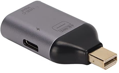 Plyisty Adaptateur USB C Femelle vers Mini DisplayPort Mâle, Convertisseur de Puissance 4K 60Hz PD pour Ordinateur Portable, Téléphone, Tablette, Moniteur de Projecteur