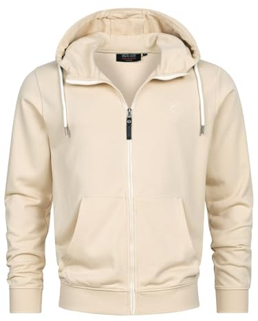Indicode Herren INChristos Sweatjacke Hoodie mit Kapuze und Reißverschluss