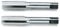 Beta Lot de 2 tarauds manuels à pas fin en acier chromé M6 x 0,75