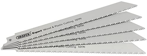 Draper Reciprocating Saw Blades, 200mm, 10tpi (Pack of 5) 02303
