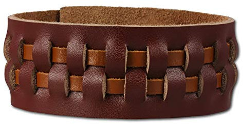 SilberDream geflochten Armband Bordeaux rot Unisex Armschmuck Leder LAC199B Leder Armband