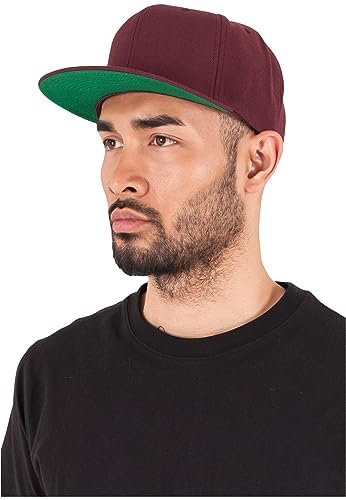 Yupoong Unisex Classic Snapback Cap Kappe, maroon, Kids