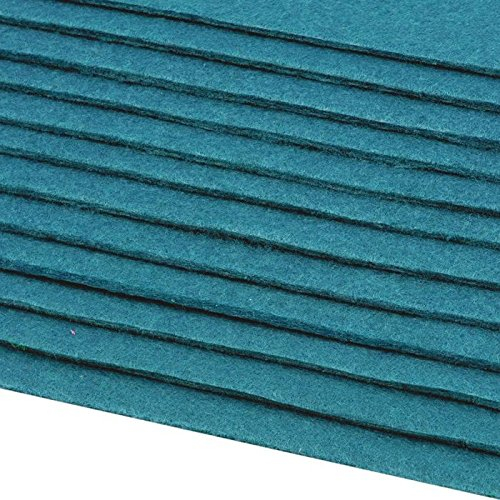 Schnoschi 12 Filzplatten Bastelfilz Filz türkis 2-3 mm dick DIN A4 20x30 cm