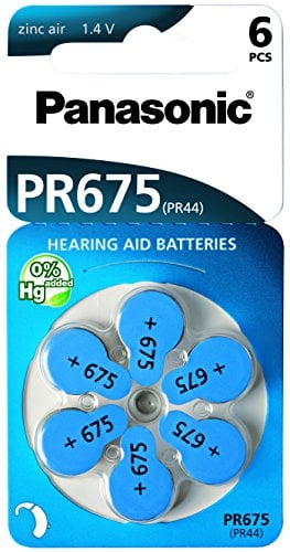 120 Stück (20 Blister) Panasonic Typ 675 Hörgerätebatterie Zinc Air P675 PR44 ZL1 mit 2 Stück LUXTOR® Reinigungstücher für Hörgeräte und Otoplastiken