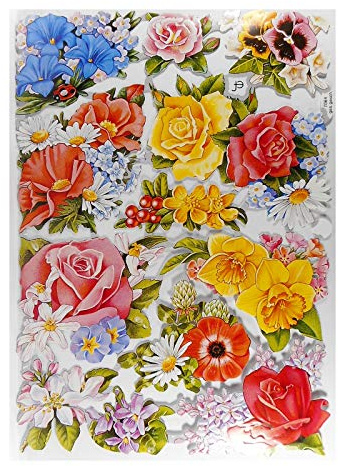 Glanzbilder EF 7064 Blume Blumen Rose Flower Posiebilder Deko GWI 675