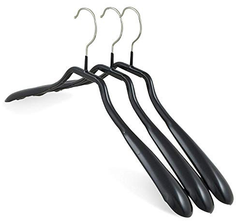 famy.Shop Kleiderbügel aus Metall, 5/10 Stück, rutschfeste Oberfläche, für Jacken/Mäntel, 46cm XXL Länge (5)