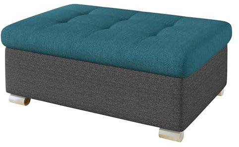 Mirjan24 Hocker Niko groß Sitzhocker Polsterhocker Sitzbank Fußbank Pouf Farbauswahl (Boss 12 + Enzo 155)
