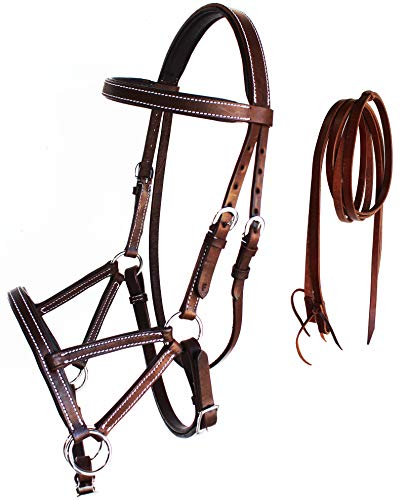 CHALLENGER Western-Zaumzeug, gepolstert, gebisslos, Braun, 77RS02BR