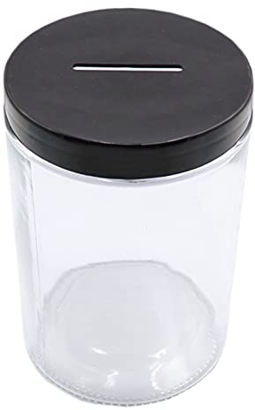 Mczcent Gläsernes Spardose Sparschwein, Sparbüchse Transparent Kinder für Alle Euro-Münzen, Geld Sparen Money Coin Saving Piggy Box Jar Bank, Kinderspardose Spardosen Glas für Erwachsene Kinder