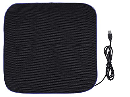 Kühlende Sitzauflage Auto, Asudaro Autositzkissen Belüftetes USB-Sitzkissen ühlung Ventilation Luftstrom Auto Sitz Ventilator Kissen Belüftetes Sitzpolster Ventilatoren Bürostuhlpolster,Schwarz