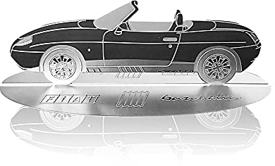 4R Quattroerre.it Modell-Silhouette, graviert, Fiat Boot aus Edelstahl