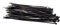 Cost Wise High Strength Black Cable Zip Ties (4.8mm x 500mm Black)